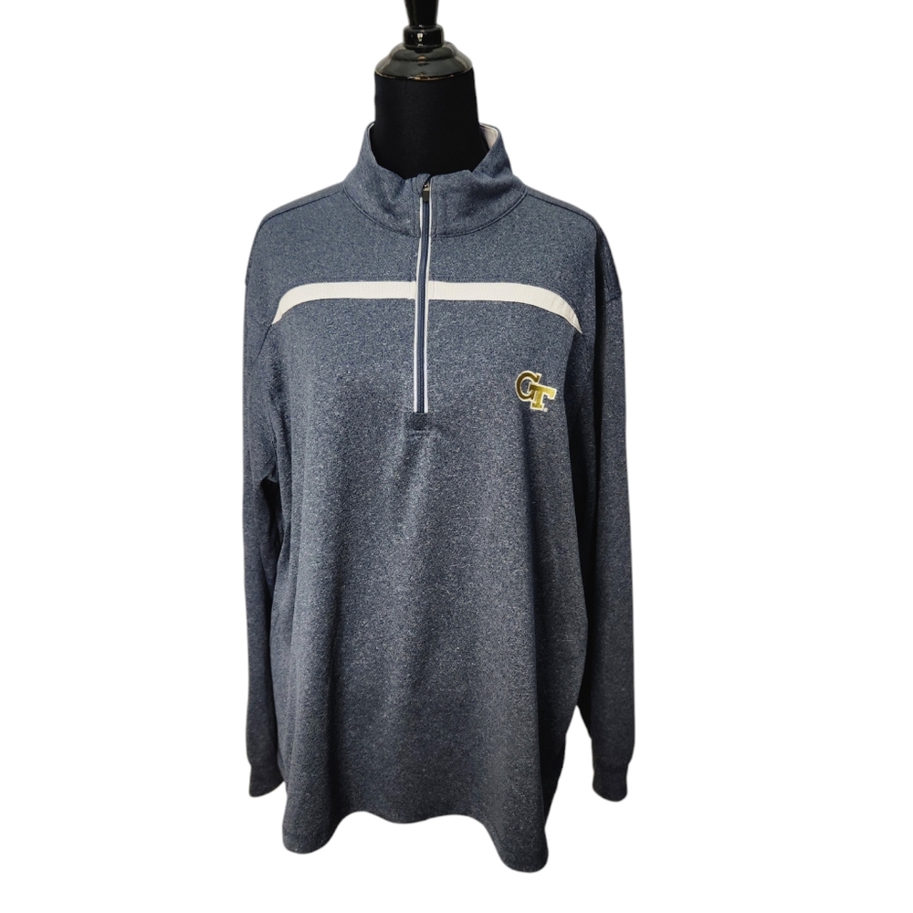 Georgia Tech Crable Half Zip Team Shirt Size Large